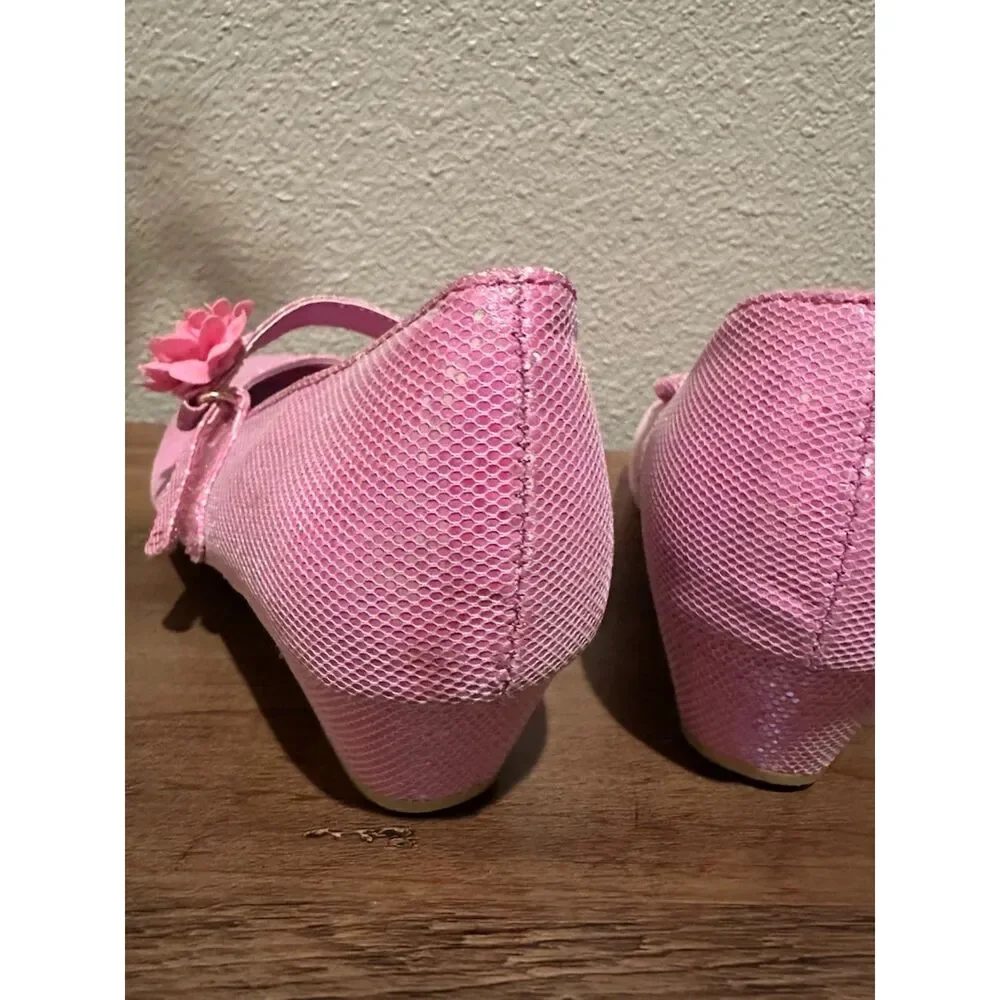 Disney Princess Girl Pink Heel Dress Shoes Size 1